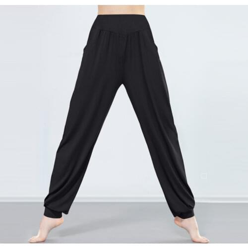 Women Loose Yoga Harem Pants Gypsy Harem Trousers Baggy Harem Trousers Solid Belly Dance Boho Wide Pants