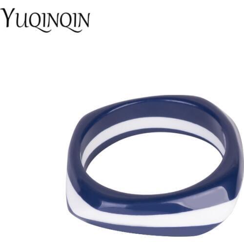 Vintage Resin Cuff Fashion Bracelets Bangles for Women Colourful Stripe Acrylic Wide Geometric Bangles For Girl Charm Jewelry