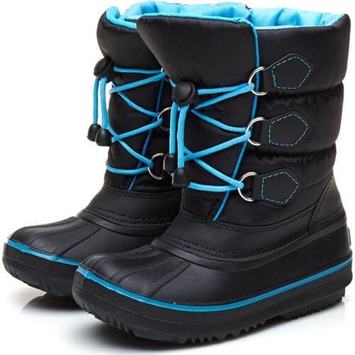 Snow Boots Boys Girls Cotton Boot Plus Cotton Warm Shoes For Kids Comfortable Outdoor Anti-slip Winter Waterproof Casual Shoes