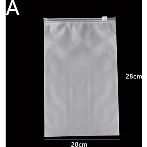1pc Double Face Frosted Zipper Lock Self Seal Bags For Home Travel Storage Clothes Packaging Organizer Supplies