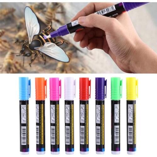 1 Pcs Queen King Bee Marker Pen 8 Colors Optional Queen Bee Marking Pen Bevel Beekeeping Tools Highlighter Hot Sale