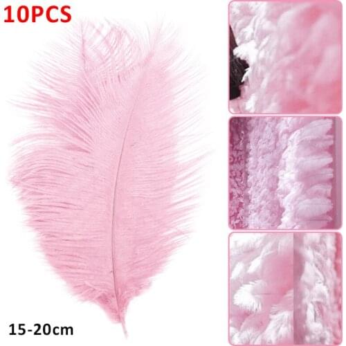 10Pcs 15-20cm Pink Feather Plume Costume Wedding Xmas Party Decoration