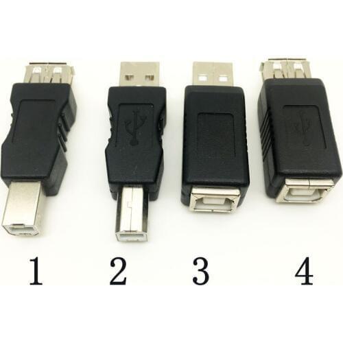 10pcs/lot USB 2.0 type A Female to type B Male USB Printer Scanner Adapter data sync Coupler Converter Connector USB 2.0 Male