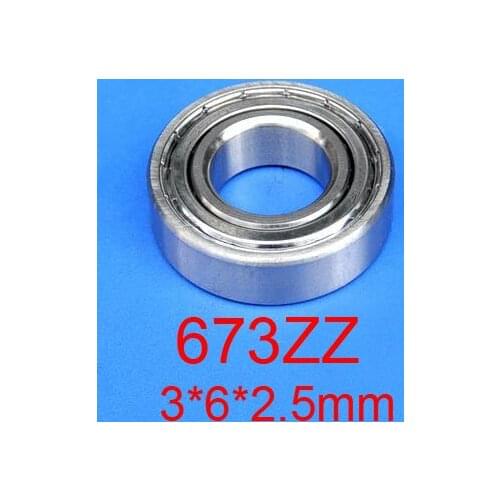 100pcs MR63ZZ (673ZZ / L630ZZ) 3*6*2.5mm High precision miniature deep groove ball bearing