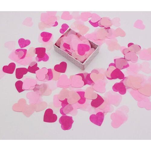 2.5cm 1000Pcs Heart Table Confetti Sprinkles Mix Colors Tissue Paper Confetti Decoration Birthday Wedding Party DIY Paper Crafts