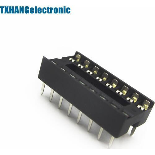 20PCS 16pin DIP IC Socket Adaptor Solder Type Socket Pitch Dual Wipe Contact diy electronics