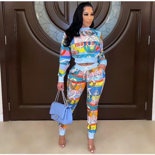 2021 Womens Sweatshirt Set 2 Piece High Waisted Yoga Gym Shorts Outfits Running Active Crop Top Clothes and Trouser Suits