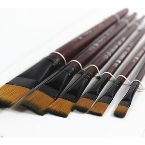 6Pcs Nylon Acrylic Oil Paint Brushes Kit For Art Artist Supplies Watercolor