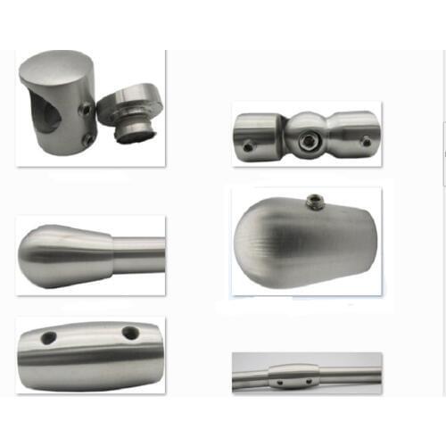 Freeshipping Stair System Stainless Steel 304# Tube Holder End Cap Coupling Pole Fence Parts