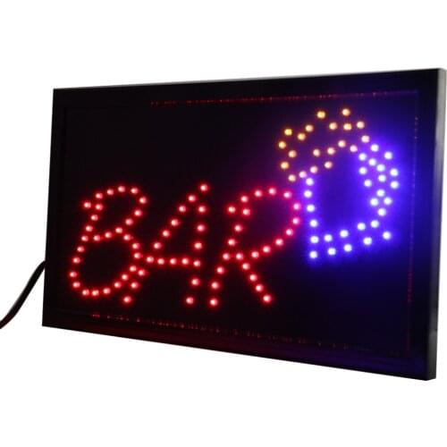 CHENXI LED Bar Pub Beer Drinking Store Shop Open Neon Signs Animated Motion Running Sign Board 10X19 Inch Indoor Advertising LED