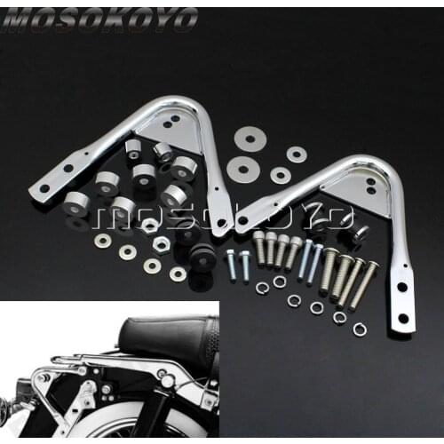 Black Detachable Tour Pak Rack Two Up Docking Hardware Kit for Harley Touring Road King Street Glide 1997-2008
