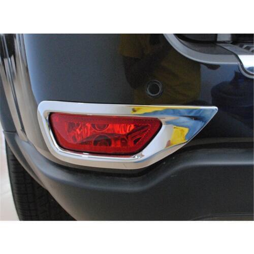For Jeep Grand Cherokee 11-16 Chrome ABS Exterior Car Rear Fog Lamps Light Decor Stickers Frame Cover Styling 2Pc/Set