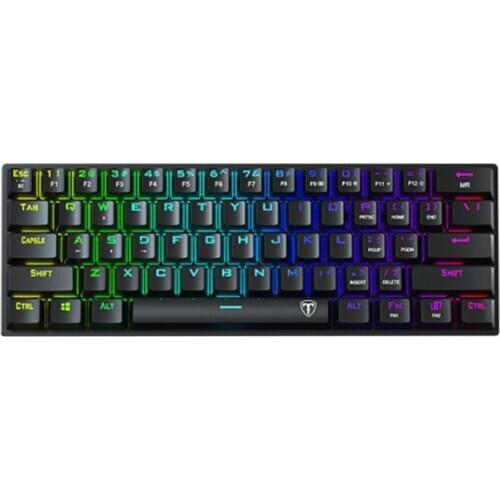 ET61 61 Keys Wireless Bluetooth RGB Ultra-Compact 60% Mechanical Gaming Keyboard for Windows / Mac / Andoid - Black RGB Backlit