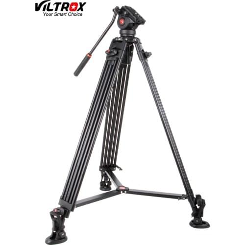 Free DHL Viltrox VX-18M 1.88M Pro Heay Duty Aluminum Video Tripod + Fluid Pan Head + Carry Bag for Camera DV DSLR