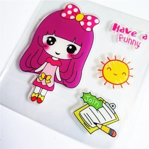 Hot selling notebook transparent clear stamp / silicone seal roller stamp DIY scrapbook album / card production