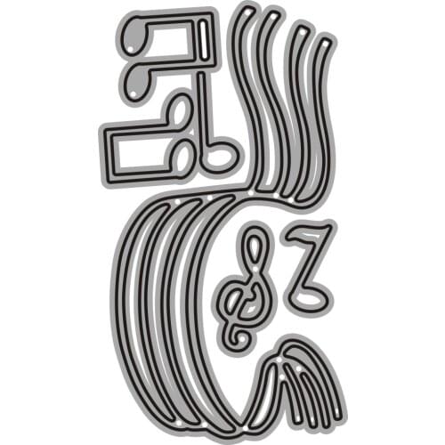 JMCRAFT 2021 Music Note Musical Instrument Metal Cutting Dies Scrapbooking Stencil Cut Die DIY Card Crafts Handmade