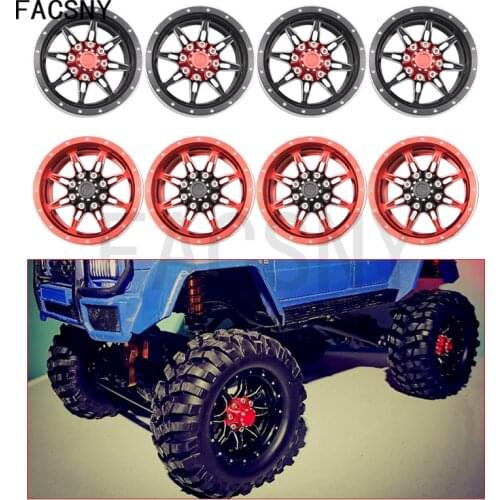 4pcs Aluminum Alloy 1.9 Wheel Rim 7-Spoke Wheels for 1/10 RC Crawler Axial SCX10 II 90046 Traxxas TRX4 D90 TF2 Tamiya CC01 MST
