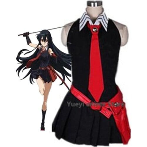 Akame Ga Kill COSPLAY Costume Akame Ga Kill Night Akame Dress Bag Uniform COSPLAY Costume