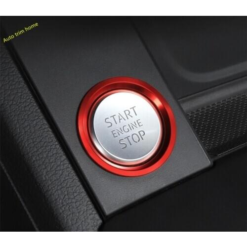 Lapetus Engine Start Stop Ring Keyless Start System Button Cover Trim For Audi A4 A5 B9 2016 2017 2018 2019 2020 Interior Kit