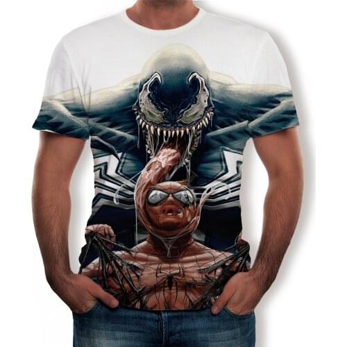 Summer fashion new horror animation Daquan monsters mens 3D printing pattern childrens T-shirts casual cool tops