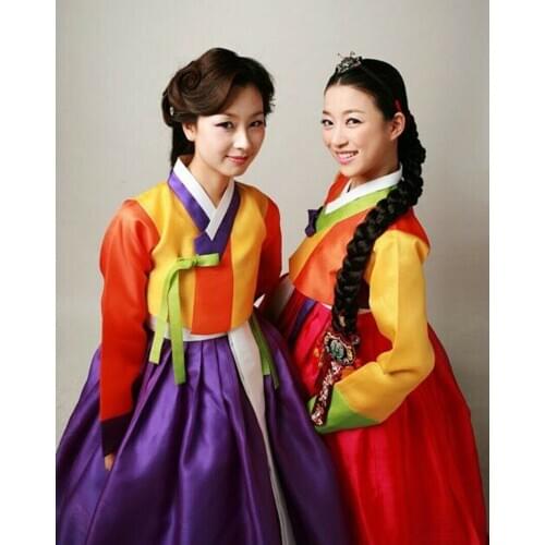 2019 Top Sale Hanbok Dress Custom Made Korea Traditional Woman Hanbok Modern High Waist Hanbok Hallowen Cosplay Gift
