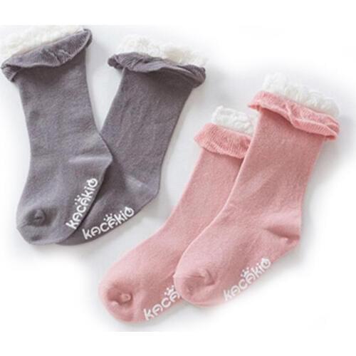 Unisex Lovely Cute Cartoon lace Kids baby Socks Knee Girl Boy Baby Toddler Socks sweet infant Soft Cotton socks 0-4 Y
