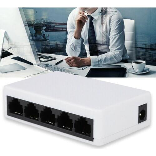 Mini 5 Port 10/100Mbps LAN Hub Desktop Ethernet Network Switch 10/100 Mbps LAN Hub Adapter Full or Half duplex Exchange