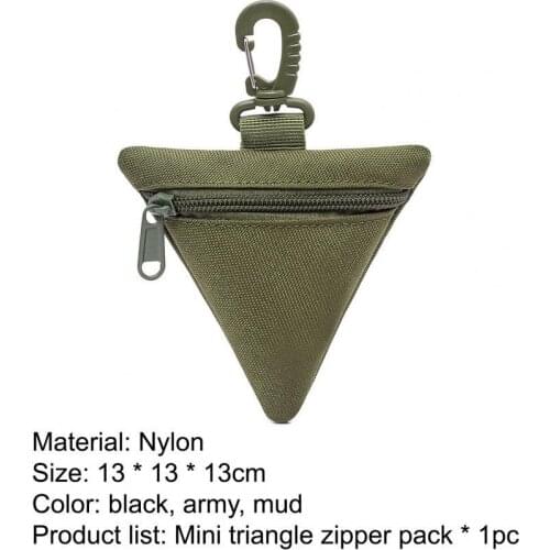 Waist Bag Mini Multifunction Nylon Triangle Key Coin Purse for Outdoor
