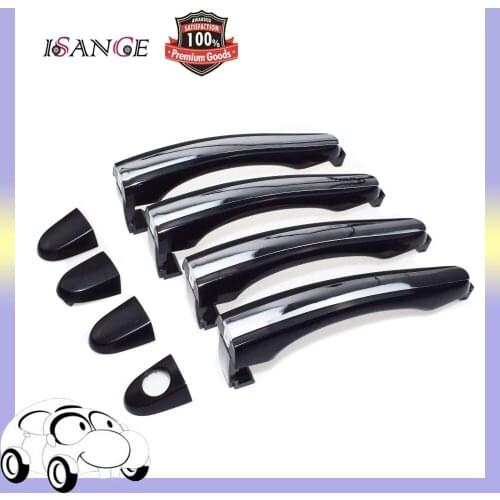 ISANCE 4PCS Outside Door Handle Front & Rear Left Right For Hyundai Azera 2006-2011 OE# 82651-3L000 , 82652-3L000 ,82651-3L001