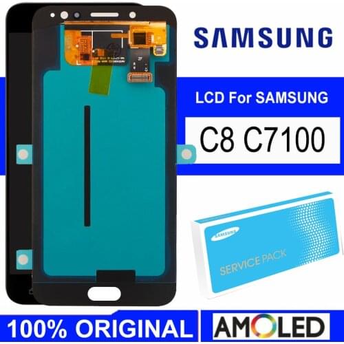 ORIGINAL 5.5'' AMOLED LCD for SAMSUNG Galaxy C8 C7100 C710F Display Touch Screen Digitizer Assembly Repair Parts