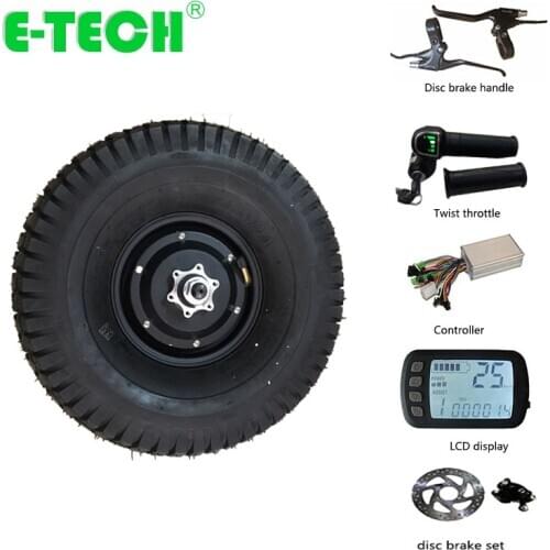Golf Cart Full Kits 15 Inch Brushless Geared Hub Motor Wheel 250W 350W