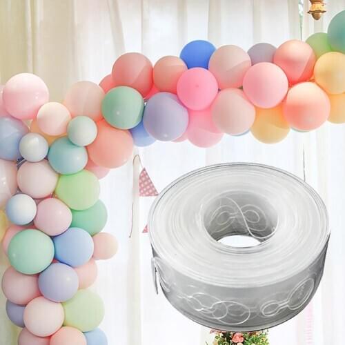 Balloon String Transparent Flexible Plastic Rolls Balloon Tape Strips for Birthday