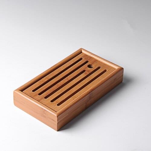 Slatted Box * Tea Serving Bamboo Tray 22*12*3.8cm Kung Fu Tea Portable Small Bamboo Tea Tray