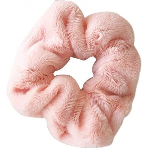 Hair Rope Women Girls Furry Ponytail Holders Elastic Soft Plush Ties Rope Hair Accessories Salon Hairdressing Styling Tools