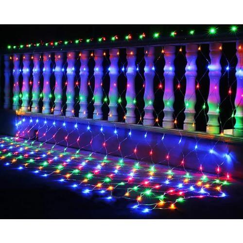 LED Christmas Light Net 1.5M x1.5M 96LED 3M x2M 200LED Fairy Strings Holiday Wedding Party Decoration Outdoor Led Strings Light