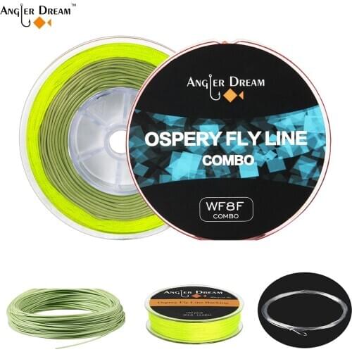 WF3F WF5F WF8F Fly Fishing Line Combo Weight Forward Fly Line Floating 100FT with Backing and Tapered Leader