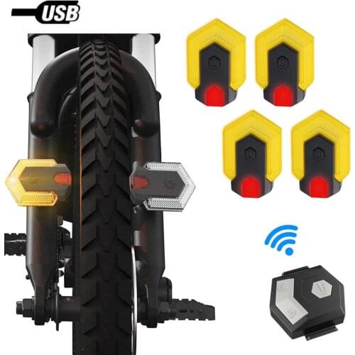 Bike Turn Signals Front And Rear Safety Warning Light With Remote Control Waterproof Bike Tail Light For Outdoor Cycling #40