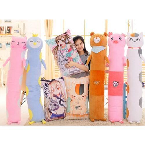 Fancytrader Cute Soft Anime Animals Plush Pillows Big Stuffed Cat Bear Penguin Pig Toys for Children and Adult