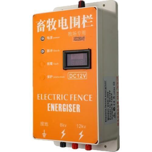 Solar Fence Energizer energi Charger High Voltage Pulse Controller Animal Poultry Farm Electric Fencing Shepherd