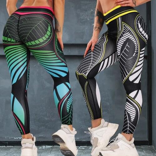 Sport Leggings Women Yoga Pants Workout Fitness Clothing Jogging Running Pants Gym Tights Stretch Print Sportswear Yoga Leggings