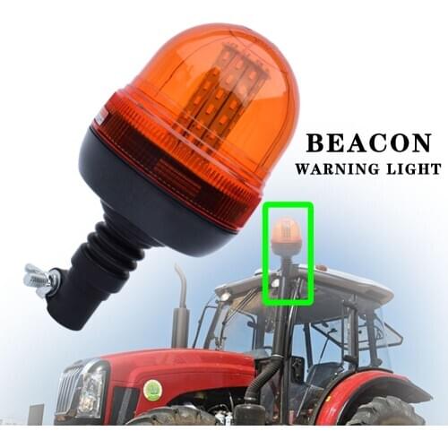 LED Rotating Warning Light Tractor Truck Flashing for John Deere Amber Flexible Emergency Strobe Lamp 60SMD Beacon Boat 12v 24v