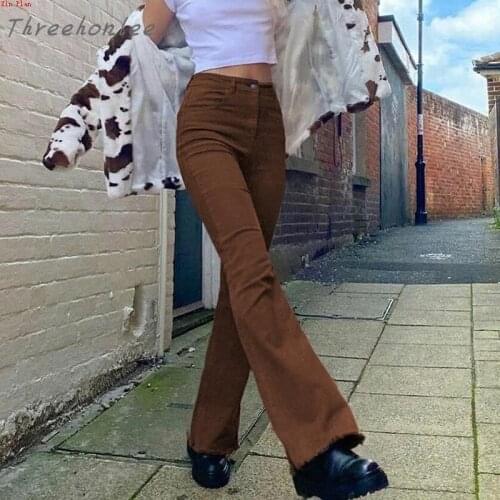 Threehonlee Women's Flared Jeans