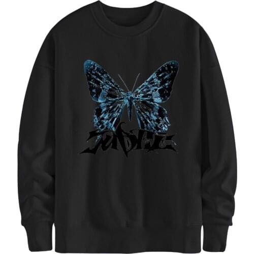 Beautiful Butterfly O Neck Hoodies Sweatshirts Men Harajuku Male Clothing 2020 Casual Pullovers White Supoleron Hombre 2020