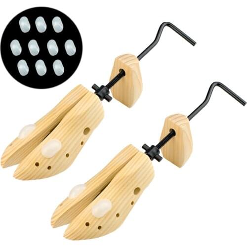 2pcs Man Women Widener Home For Pinch Easy To Use Durable Shoe Stretcher Adjustable Length Anti Crease Natural Wood Non Slip