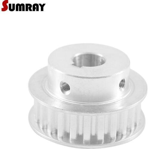 SUMRAY XL 24T Keyway Timing Pulley 8/10/12/12.7/14/15/16/17/18mm bore keyway diameter 3/4/5mm 11/16mm width Motor Belt Pulley
