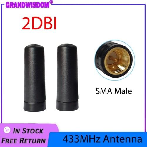 1pcs 433 MHz Antenna 2.15dBi SMA Male Connector Mini Size 433MHz antena directional antenne for wireless Lorawan watermeter
