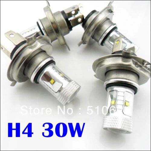 2pcs/lot 30W High Power,h4 led car,h4 fog lamp ,h4 30w cree chip led light fog light