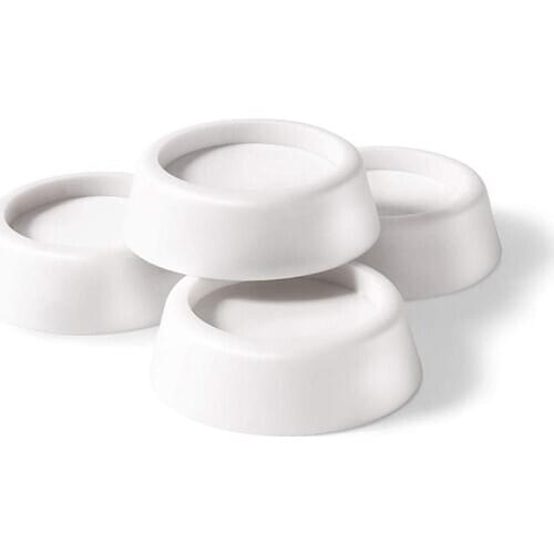 4Pcs Washing Machine Antivibration Pads Washing Machine Stabilizer-Anti-Walk Dryer Washer Vibration Pads White