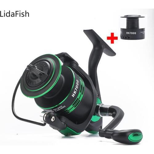 5.2:1/ 5.1:1 High Speed Metal Spool Spinning Reel 3KG-10KG Max Drag Carp Fishing Reel With Free Spare Spool