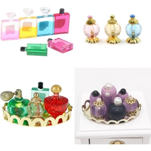 1pcs/6pcs/set 1/12 Scale Dolls House Perfume Miniature Furniture Model Mini Dollhouse Furniture Bedroom Bath Toy Accessories